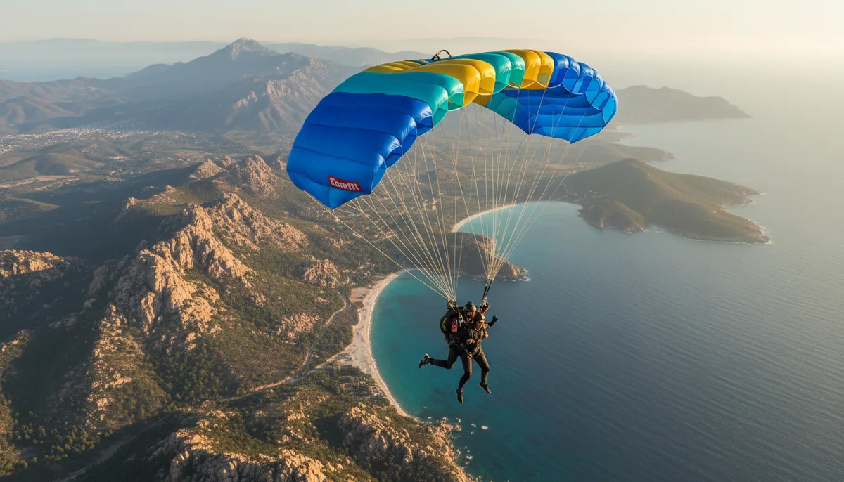 Saut en parachute en Corse : prix, centres et spots de l'île de Beauté